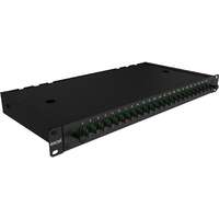 Excel Enbeam 24 Way Singlemode Fibre Optic Panel 4 LC/APC DX 48F + P/Tail & Cass Green